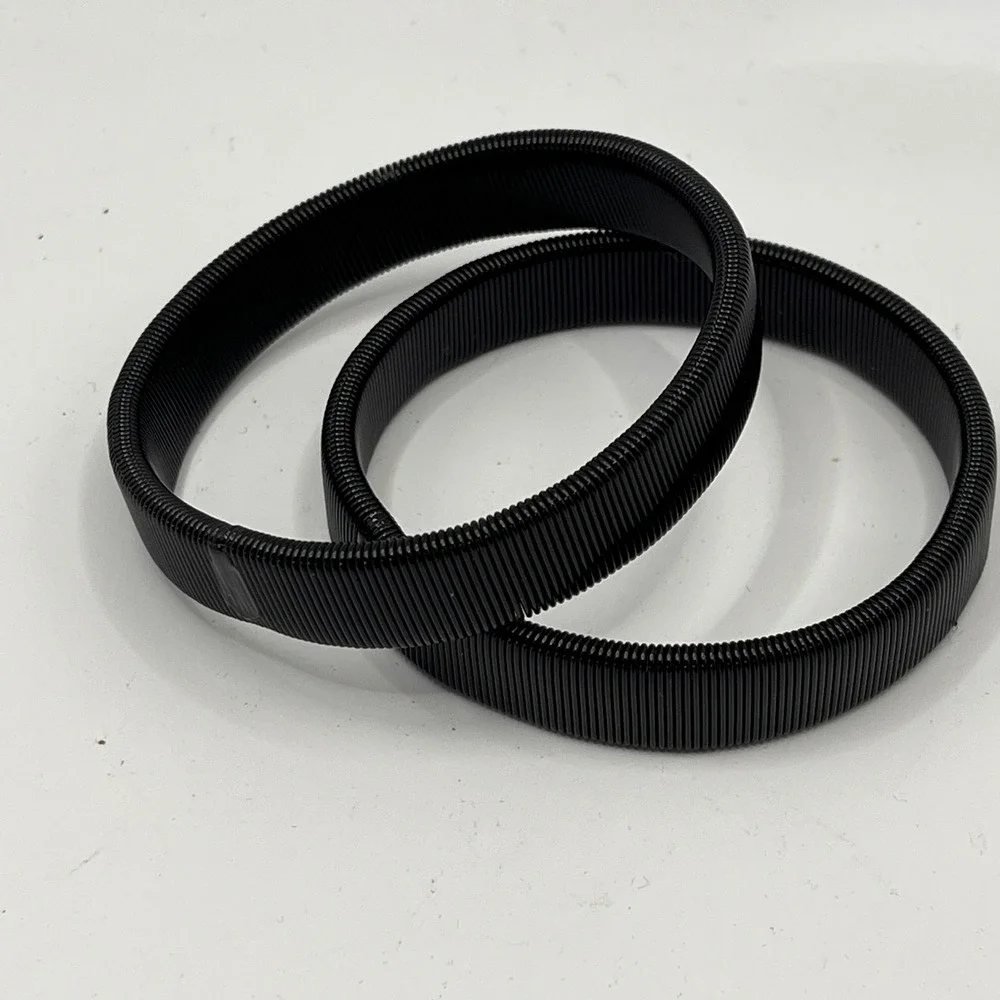 Set 2 Elastic Metal Bartender Men Durable Arm Band Sleeve Cuff Spring Bracelet
